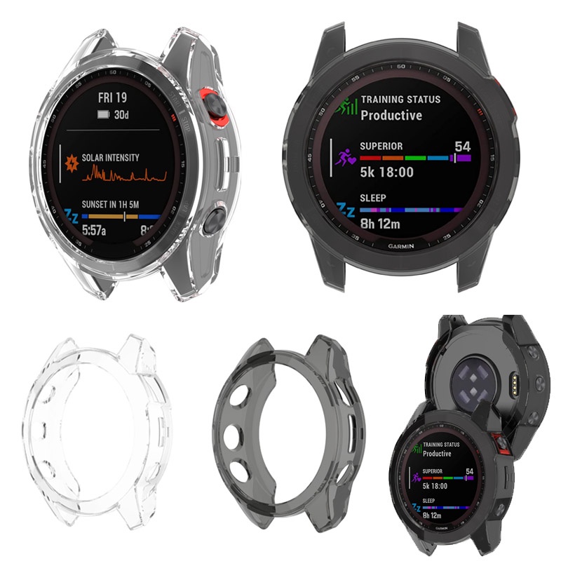 เคสสําหรับ Garmin Fenix 6 6S 6X 7 7S 7X เคสป้องกัน TPU เคสป้องกัน กรอบนาฬิกา
