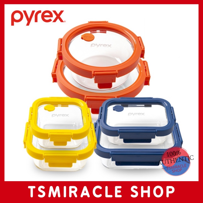 ภาชนะแก้ว Pyrex Steam&All Glass Airtight Container ภาชนะสี่เหลี่ยม 6Type