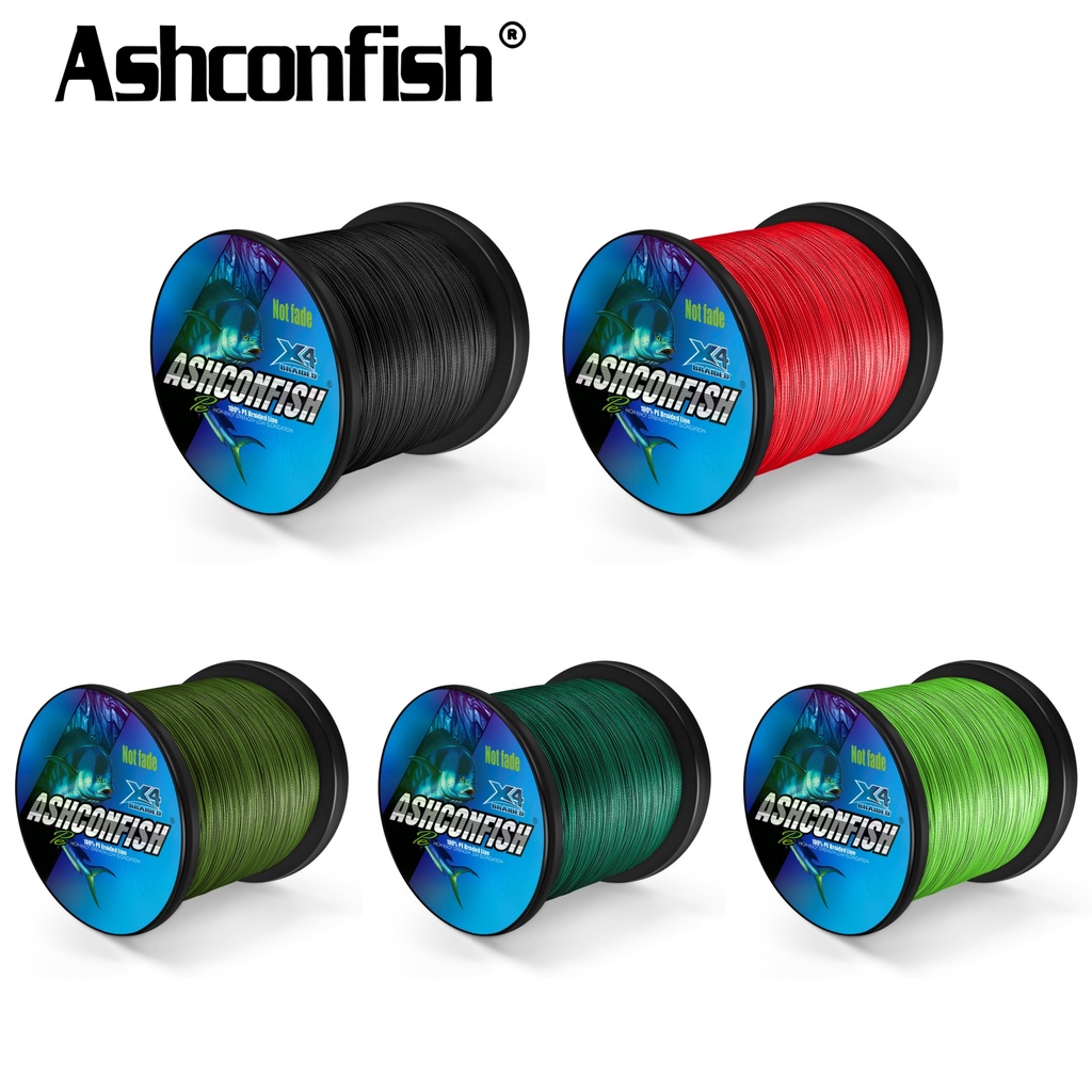 Ashconfish สายเอ็นตกปลา PE ไม่จางหาย 100 ม. 300 ม. 4 เส้น สําหรับงานฝีมือ DIY