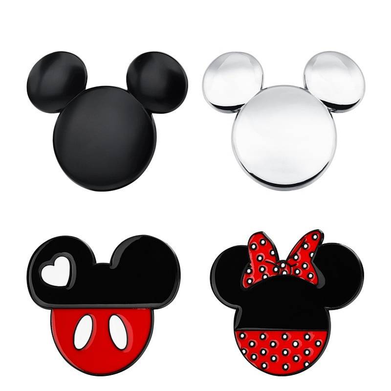 Bmw Mini Car Sticker Rear Car Badge 3d Mickey Creative Personalized and Cute Metal Car Logo Scratch Cover Ry4f