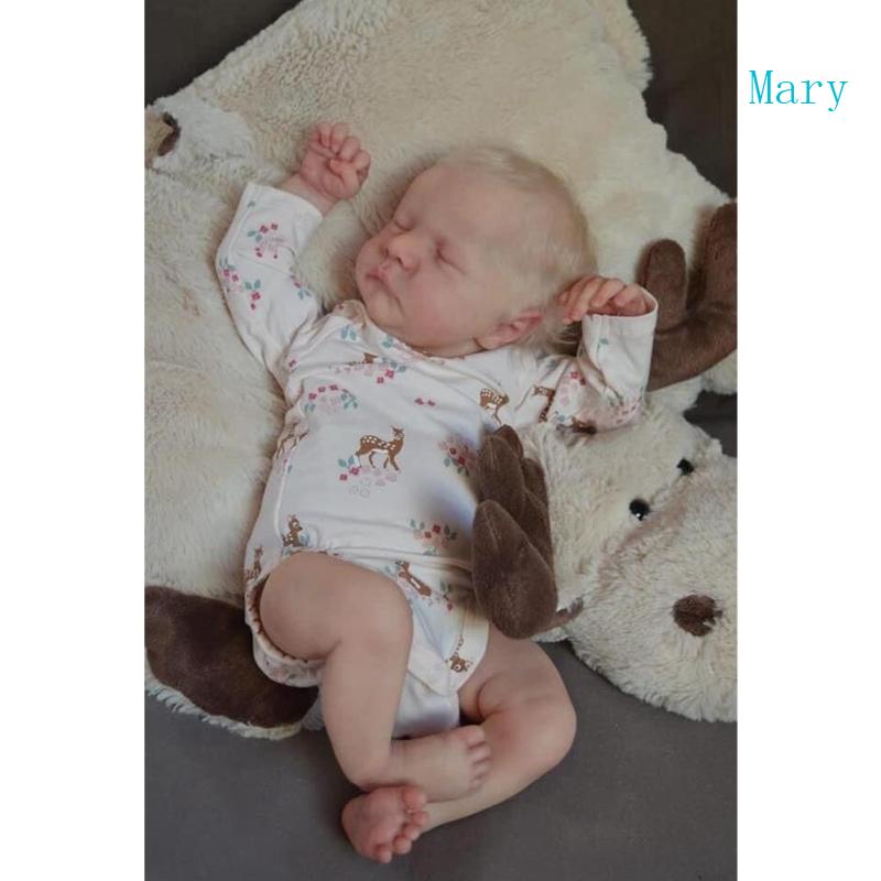 Mary 19 ตุ๊กตาเด็กทารก แบบโต้ตอบ ซิลิโคนนิ่ม เสมือนจริง ตุ๊กตายัดไส้ สําหรับตุ๊กตาเด็กผู้หญิง น่ารัก สําหรับตุ๊กตา รากทารก แฮนด์เมด
