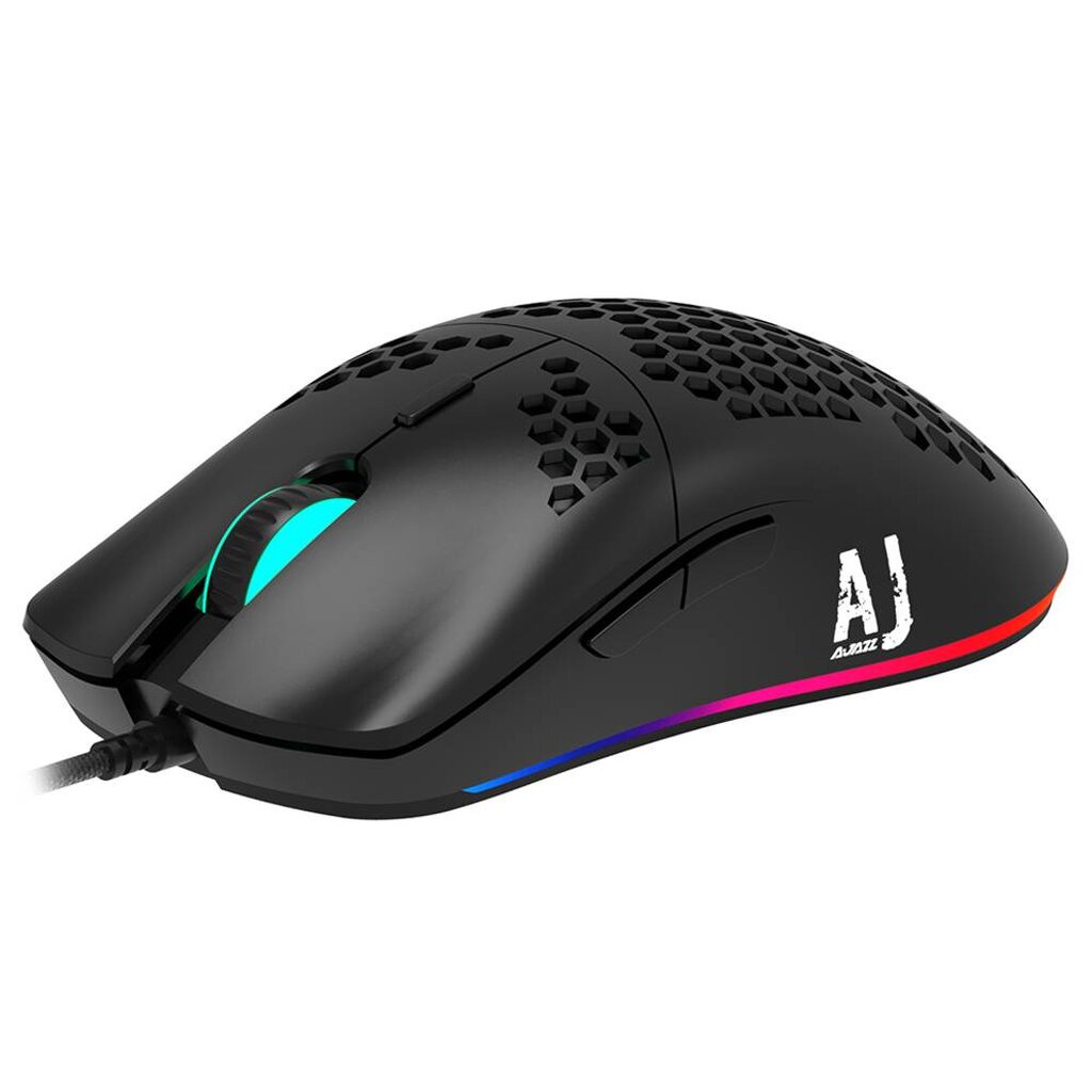 Ajazz AJ390 Black 16000DPI RGB Gaming Mouse with Macro Software