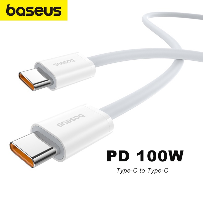 Baseus 100W ชาร์จเร็ว Type-C ถึง Type-C สายเคเบิลข้อมูล PD สายชาร์จเร็วมาก สําหรับ iP15 14 13