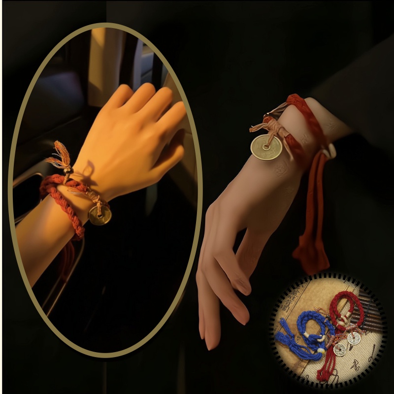 สร้อยข้อมือ แบบถัก สไตล์ทิเบต จีน เข้ากับทุกการแต่งกาย สําหรับคู่รัก