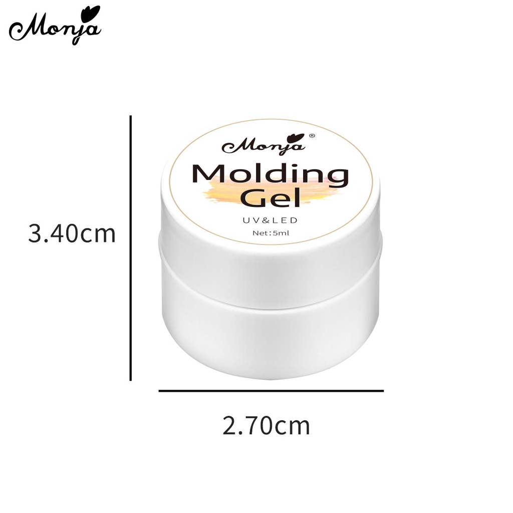 Monja 3D เล็บ Moulding เจลสเตอริโอ Carve เจลสามารถแป้ง PVC เจลนวดรูปร่างต่างๆ เจลเล็บเครื่องมือ 5ml - รูปที่ 6