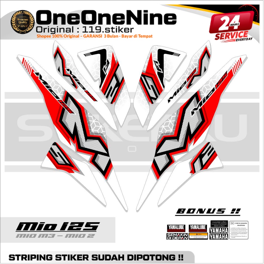 STRIPING MIO 125 MOTIF 5 / สติ๊กเกอร์ MIO M3 / Z / 125 / SOLARIZ STICKER / สติ๊กเกอร์ / STIPING / ST
