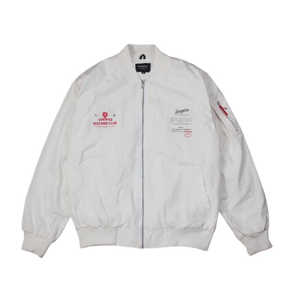 Raxzel Rubix White 4A Varsity Jacket