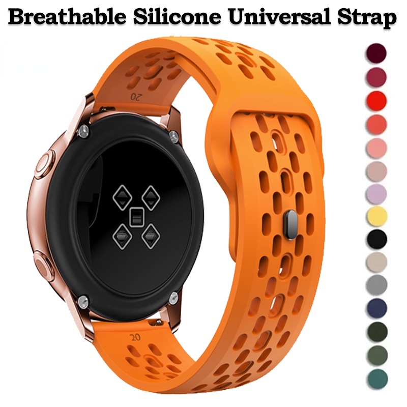 สายนาฬิกาข้อมือซิลิโคน 18 20 22 มม. สําหรับ Samsung Galaxy watch 6 5 4 40 44 มม. Galaxy watch 6 classic 43 47 มม. Huawei watch GT4