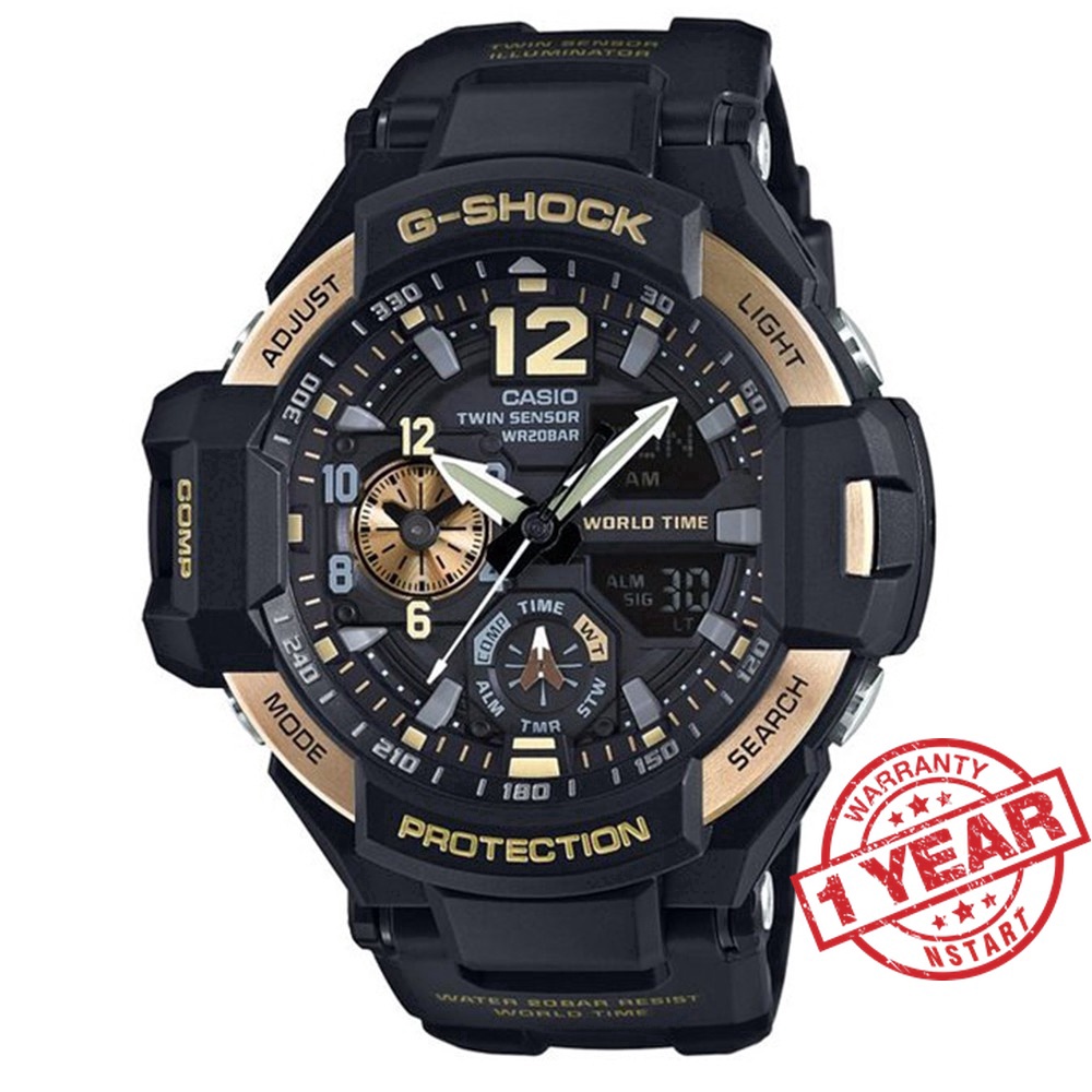Casi0 G-Shock GA1100 นาฬิกาข้อมือควอตซ์แฟชั่น สายเรซิ่น สีดํา สําหรับบุรุษ
