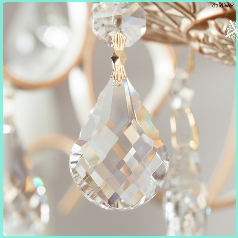 💍 อะไหล่โคมระย้า 200 ชิ้น ตัวเชื่อมทองเหลืองรูปแปดเหลี่ยมสำหรับตกแต่งบ้าน - รูปที่ 3