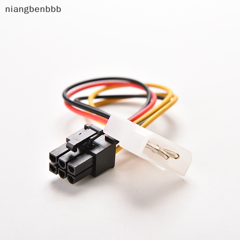 (niangbenbbb) ใหม่ อะแดปเตอร์สายเคเบิลเชื่อมต่อการ์ดจอ PCI-E single4-Pin เป็น 6-Pin