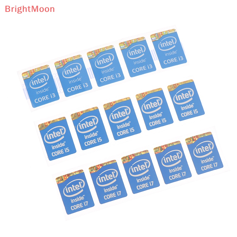 Brightmoon สติกเกอร์ฉลาก 4th Generation Intel Core I3 I5 I7 สําหรับติดตกแต่งโน้ตบุ๊ก 5 ชิ้น