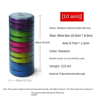 Amber กล่องซิลิโคนจัดเก็บสายเบ็ดตกปลา 4-16 แกน สีรุ้ง
