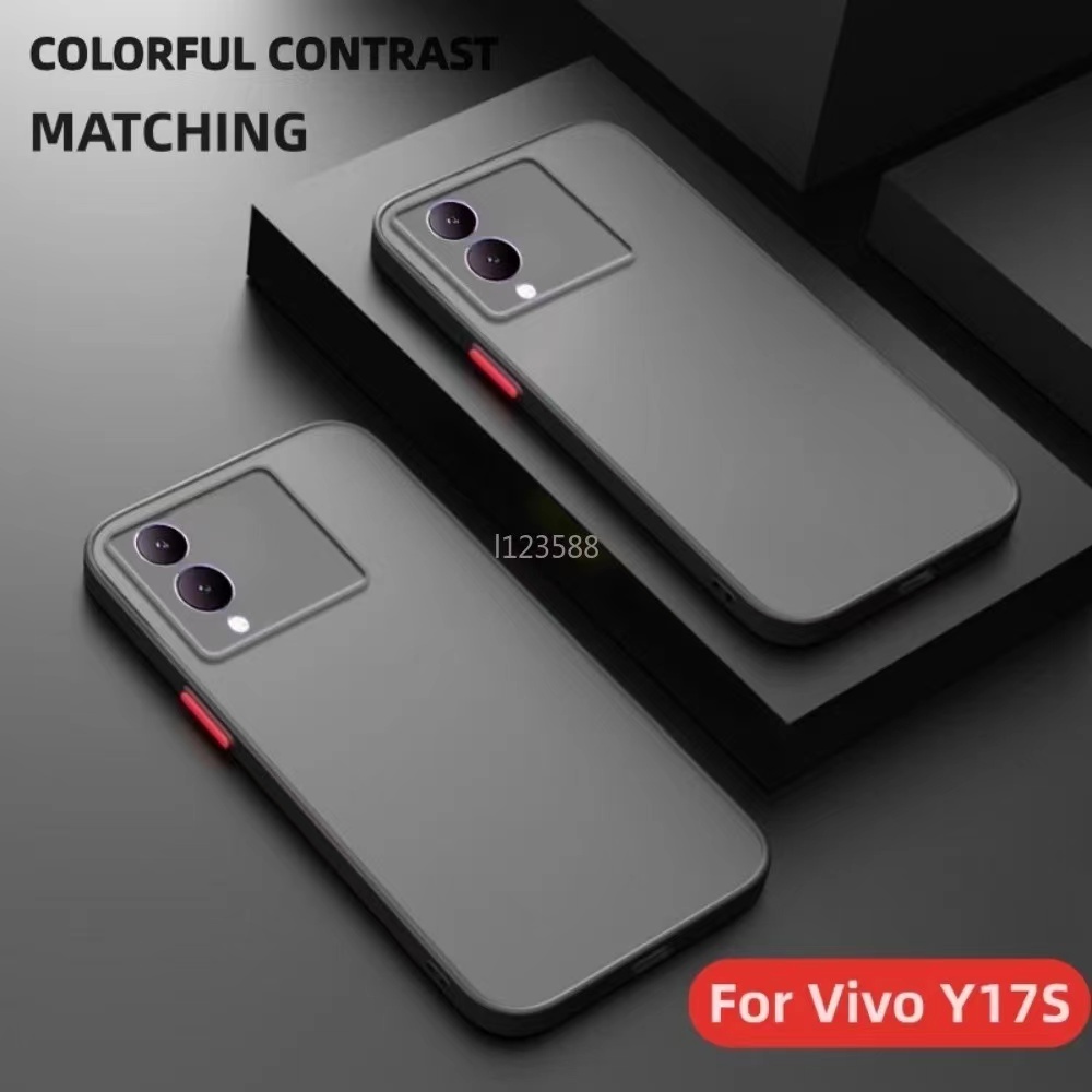 เคส Vivo Y17s เคสขอบสีหลังขุ่น สำหรับ Vivo Y17s 4G / Y17S