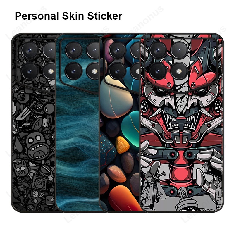 พราวรูปลอกผิวสําหรับ Poco X6 X7 F6 Pro Back Screen Protector พร้อมฟิล์มด้านข้าง F6Pro Wrap สติกเกอร์เคลือบสีสันสดใส