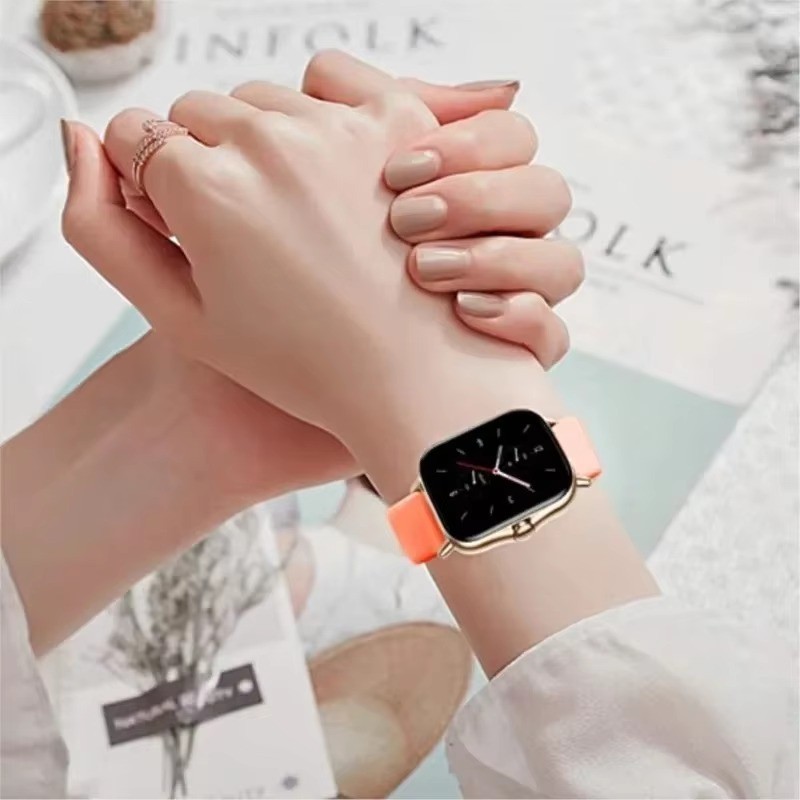 20 มม./22 มม.สําหรับ Amazfit GTS/2/2e/3/4 GTS2 Mini/GTR 4/3/Pro/47 มม./GTR2/2e/stratos 2/3 สร้อยข้อมือซิลิโคน Amazfit Bip