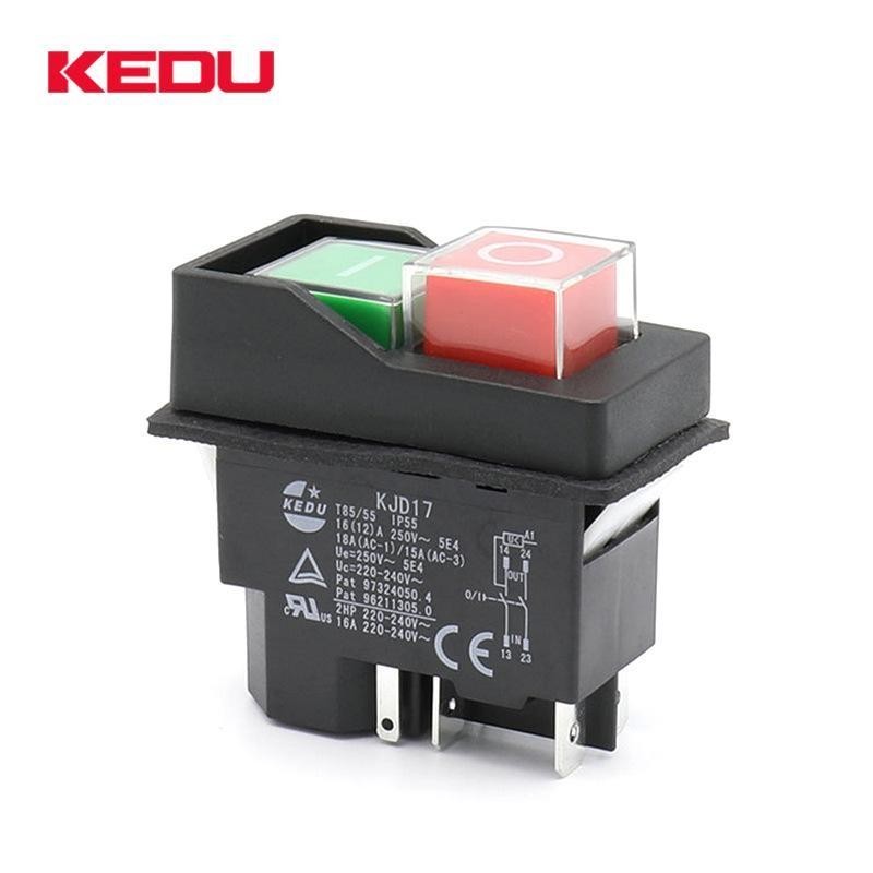 KEDU เครื่องบดเนื้อเครื่องตัดสวิทช์ KJD17 F 16 กันน้ำแม่เหล็กไฟฟ้าสวิทช์ 4 ฟุต, 5 ฟุต KLD-28 YH02-A