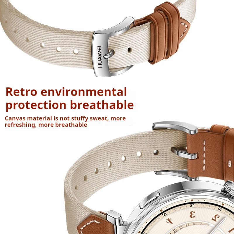 สายนาฬิกา Huawei ของแท้ 18 มม. GT4 GT5 41 มม.GT5 Pro 42 มม.สายถักไนลอน, เหมาะสําหรับแฟชั่น Huawei Watch สายถัก
