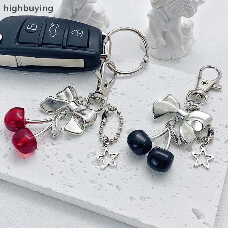 [ซื้อสูง] Y2K พวงกุญแจเชอร์รี่สีแดงกระเป๋าเชอร์รี่น่ารัก Charm Star พวงกุญแจกระเป๋าเป้สะพายหลังจี้อุปกรณ์เสริมตกแต่งสําหรับผู้หญิงเชอร์รี่สต็อกใหม่