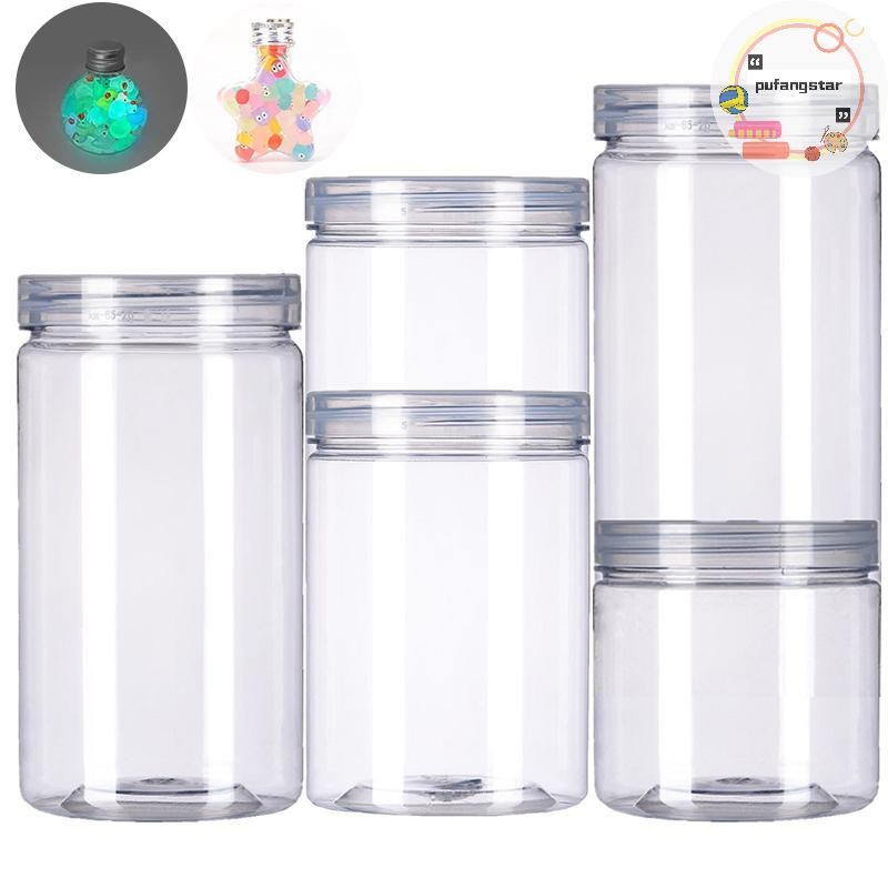 Pufangstar ล้างปิดผนึกถังปิดผนึก Jar พร้อมฝาปิด Circular Storage Bucket Cans Nut Jar เบ็ดเตล็ด Grain Tank ขวดพลาสติก TH
