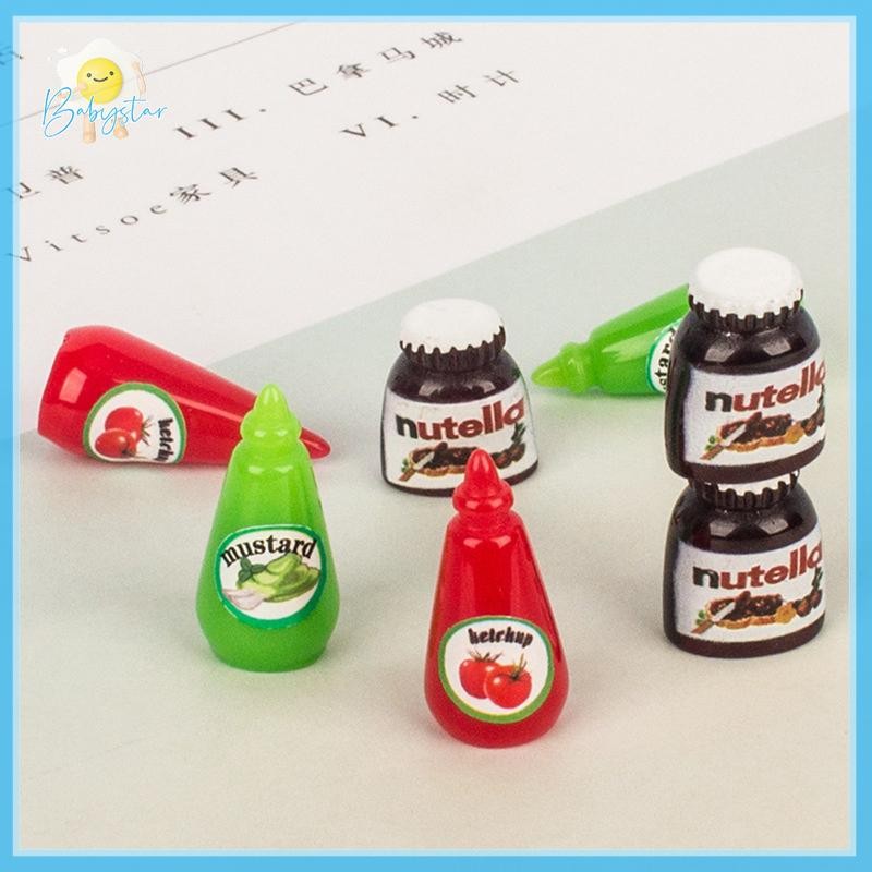 [InthehotT] 10 ชิ้น/เซ็ต 1:12 Dollhouse Miniature อาหารซอสมะเขือเทศซอสช็อคโกแลตตุ๊กตาครัว [ใหม่]