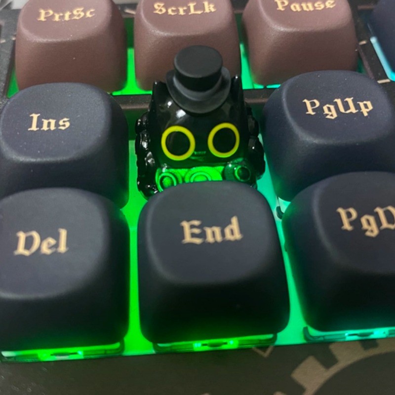 Octopus Cat Keycap 3D การ์ตูนสร้างสรรค์ MX สวิทช์คีย์บอร์ดส่วนบุคคลเรซิ่น Keycaps DIY Lord Of Mysteries สีดํา Klein น่ารัก Keycap