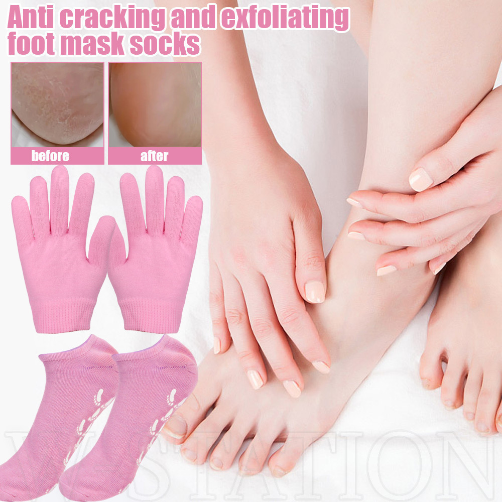 ถุงมือถุงเท้าซิลิโคนให้ความชุ่มชื้น - Spa Massage Exfoliating Gel Foot Cover - นํากลับมาใช้ใหม่, ยืดหยุ่น, ลบผิวที่ตายแล้ว - มาส์กมือป้องกันการแตกร้าว - อุปกรณ์ดูแลเท้ามือ