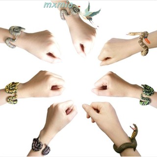 Mxmio สร้อยข้อมืองู งู งู งู งู เด็กผู้ชาย เด็กผู้หญิง โมเดลสัตว์ ของขวัญสําหรับเพื่อน สนุก เล่นตลก งูหลอก ของเล่น