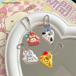 SANRIO พวงกุญแจ จี้ตุ๊กตาฟิกเกอร์ การ์ตูนอนิเมะ Kuromi Melody Cinnamoroll ขนาดเล็ก เหมาะกับของขวัญวันเกิด สําหรับเด็กผู้หญิง