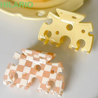 Hilario Acetate กิ๊บติดผม แบบกลวง ลายตาราง ชีส ลายสก๊อต สําหรับล้างหน้า
