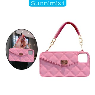 [Sunnimix1] เคสโทรศัพท์ กระเป๋าสตางค์ พร้อมช่องใส่บัตร ขอบป้องกันเลนส์ กันกระแทก สําหรับ 14 Pro