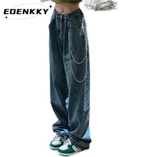 EOENKKY  กางเกงขายาว กางเกงยีสน์ผู้หญิง ทรงหลวม ๆ ตรง Retro Hip Hop Pants 2023 NEW Style  Stylish ทันสมัย High quality Comfortable A27L0FJ 36Z230909