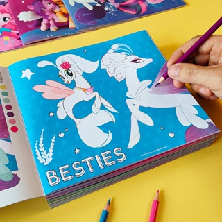 สมุดระบายสีเด็ก สมุดระบายสี My Little Pony Coloring Book หนังสือภาพเด็ก 3456 ปีเด็กหญิง Doodle Coloring Picture Book Picture Book Set