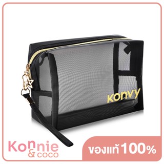 คอนวี่ Konvy Mesh Square Octagon Bag กระเป๋าตาข่ายสีดำ ทรงสี่เหลี่ยม.