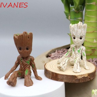 Ivanes โมเดลฟิกเกอร์ PVC รูปการ์ตูนอนิเมะ Avengers Groot Kawaii ขนาด 6 ซม. สําหรับเก็บสะสม