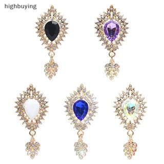 [highbuying] สีทอง ด้านล่างแบน เข็มกลัด พลอยเทียม เครื่องประดับแฟชั่น DIY เสื้อผ้า แฮนด์เมด จี้ เครื่องประดับ อุปกรณ์ ใหม่ พร้อมส่ง