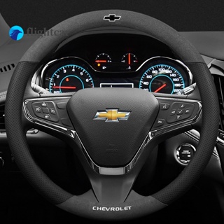 Flightcar ปลอกหนังหุ้มพวงมาลัยรถยนต์ พิมพ์ลายโลโก้ 3D สําหรับ Chevrolet Cruze Spin Optra Trailblazer Orlando Sonic Equinox Colorado CAVALIER