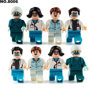 ของเล่นตัวต่อ รูปทีม Aid Team Minifigures สไตล์คลาสสิก สําหรับเด็กผู้ชาย ผู้หญิง ของที่ระลึก ของขวัญ 8 ชิ้น