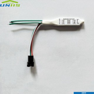 Uniis แผงควบคุมสายไฟ LED DC5V-24V ปรับไฟได้ 3 คีย์ สําหรับ WS2811 WS2812