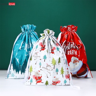 2023 คริสต์มาสของขวัญถุงบรรจุภัณฑ์คริสต์มาส Bundle Drawstring กระเป๋าของขวัญ Santa Candy ของขวัญกระเป๋าของขวัญ Bundle กระเป๋ากระเป๋าสตางค์พลาสติก homelove