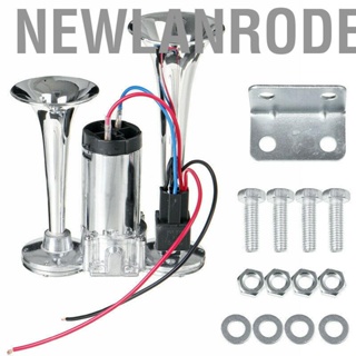 Newlanrode Dual Air Horn 12V 600DB High Decibels Electric Trumpet Kit for Large Trucks Buses