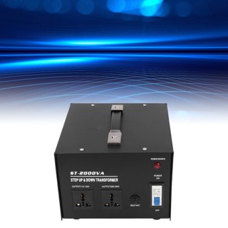 ZhongXiong 2000W เฟสเดียว Power Transformer Boost Buck ตัวแปลงแรงดันไฟฟ้า AC EU Plug 110 220V