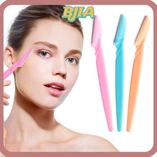 Bja ใบมีดโกนกันคิ้ว 3 ชิ้น ต่อแพ็ค พร้อมที่ตัดขน ทนทาน สําหรับผู้หญิง 5 แพ็ก
