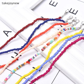 [takejoynew] โบฮีเมียน แฮนด์เมด ฝน ลูกปัด โช้คเกอร์ สร้อยคอ สีลูกกวาด ลูกปัด ผู้หญิง เครื่องประดับ KLB