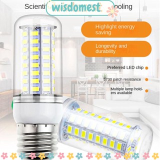 Wisdomest หลอดไฟ LED อลูมิเนียม 220V ฐานสกรู E27 สว่างมาก สีขาว สําหรับติดเพดาน