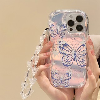 [พร้อมส่ง] เคสโทรศัพท์มือถือ ลายครีม พร้อมสายคล้องมือ สําหรับ Apple iPhone 15 14 13 12 11 PROMAX XS XR XSMAX SE2020 6 7 8PLUS MINI