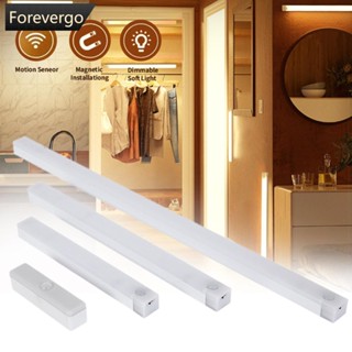 Forevergo โคมไฟ LED เซนเซอร์ตรวจจับการเคลื่อนไหว หรี่แสงได้ ชาร์จได้ และปลั๊กบันได และหลอดทางเดิน สําหรับตู้เสื้อผ้า K8T2