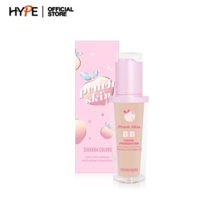 รองพื้น เนื้อลิควิด บางเบาไม่หนักหน้า SIVANNA COLORS PEACH SKIN MOISTUORIZING FOUNDATION (HF5097)