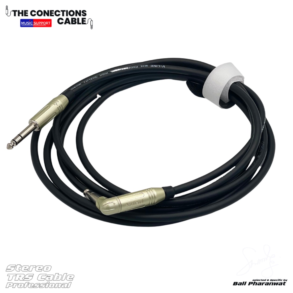 สายสัญญาณ Stereo TRS Cable Professional TRS-TRS 1/4" Ball Pharanwat signature By The Connections Cab