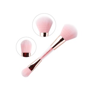 NEE CARA PINK CRYSTAL BRUSH (N634) : neecara นีคาร่า แปรงแต่งหน้า 2 หัว พิงค์คริสตัล  x 1 ชิ้น abcmall